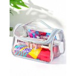 PVC Transparent Waterproof Large Capacity Wash Bag Bath Bag Portable Cosmetic Bag Swimming Storage Bag