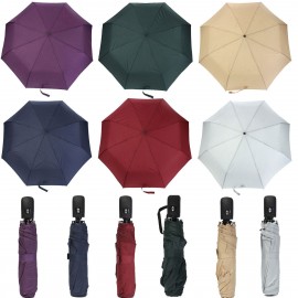 Parasol Folding Rain Umbrella Telescopic Auto Open Close Sun Strong Windproof