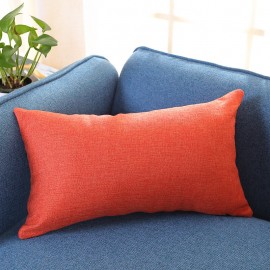 Pillowcase Rectangular Cotton And Linen Pillow Color Nap Pillow Plus Long Sofa Car Waist Pillowcase