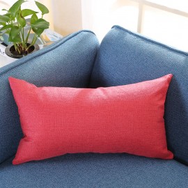 Pillowcase Rectangular Cotton And Linen Pillow Color Nap Pillow Plus Long Sofa Car Waist Pillowcase