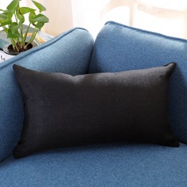 Pillowcase Rectangular Cotton And Linen Pillow Color Nap Pillow Plus Long Sofa Car Waist Pillowcase