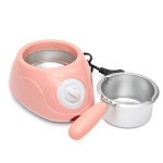 Pink Chocolate Melting Pot Electric Fondue Melter Machine Set DIY Kitchen Tool