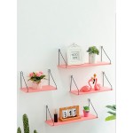 Pink Household Wooden Hanging Holder Wall Mount Rack