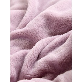 Plain Color Thick Flannel Double Layer Lamb Wool Composite Blanket Office Shawl Blanket