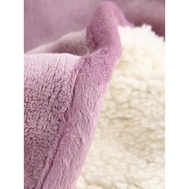 Plain Color Thick Flannel Double Layer Lamb Wool Composite Blanket Office Shawl Blanket