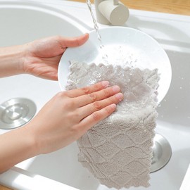 Plain Scouring Pad Double-Sided Rag Kitchen Dish Towel Dish Cloth Dish Cloth Housework Cleaning Rag