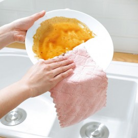 Plain Scouring Pad Double-Sided Rag Kitchen Dish Towel Dish Cloth Dish Cloth Housework Cleaning Rag