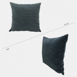 Plain Simple Thick Chenille Texture Stripe Sofa Living Room Bedroom Square Pillow Back Cushion Cover