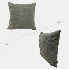 Plain Simple Thick Chenille Texture Stripe Sofa Living Room Bedroom Square Pillow Back Cushion Cover