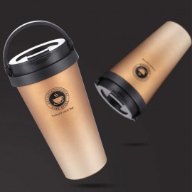 Portable Double Wall Vacuum Insulation Cup Stainless Steel Sports Bottle