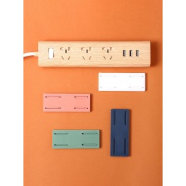 Powerful Traceless Punch-free Wall-Mounted Sticker Plug Fixer Home Self-Adhesive Socket Cable Wire Organizer Seamless Strip Holder