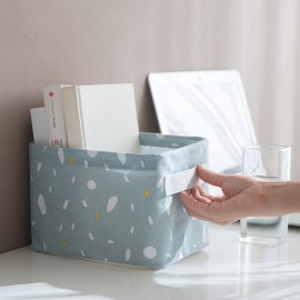 Printed Storage Box Cotton Linen Storage Basket Desktop Sundries Toy Storage Box Bathroom Cosmetic Storage Box