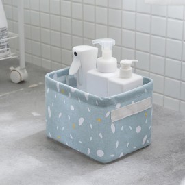 Printed Storage Box Cotton Linen Storage Basket Desktop Sundries Toy Storage Box Bathroom Cosmetic Storage Box