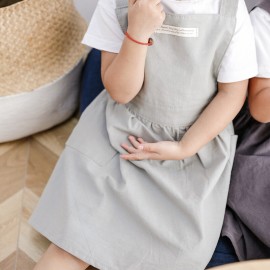 Pure Washed Cotton Parent-child Apron Cotton And Linen Painting Dinner Kindergarten Children Anti-fouling Cute Apron Smock