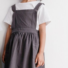 Pure Washed Cotton Parent-child Apron Cotton And Linen Painting Dinner Kindergarten Children Anti-fouling Cute Apron Smock