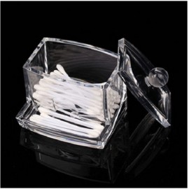 Q-tip Storage Boxes Cotton Swab Holder Clear Acrylic Cosmetic Makeup Case Hotel Supplies