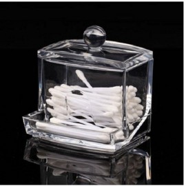 Q-tip Storage Boxes Cotton Swab Holder Clear Acrylic Cosmetic Makeup Case Hotel Supplies