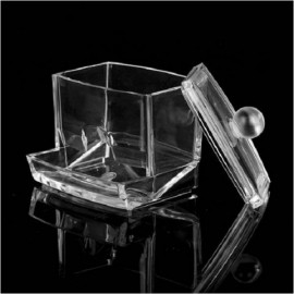 Q-tip Storage Boxes Cotton Swab Holder Clear Acrylic Cosmetic Makeup Case Hotel Supplies