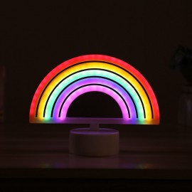 Rainbow Led Neon Light Sign Holiday Xmas Party Wedding Decorations Kids Room Home Decor