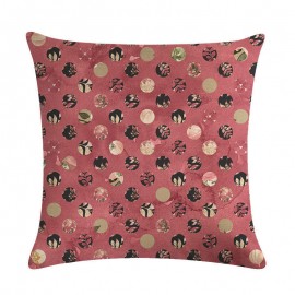 Retro Pattern Series Linen Pillow Cover Cushion Cover