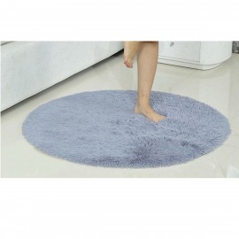 Round Fluffy Rugs Anti-Skid Shaggy Area Rug Room Home Bedroom Carpet Floor Mat