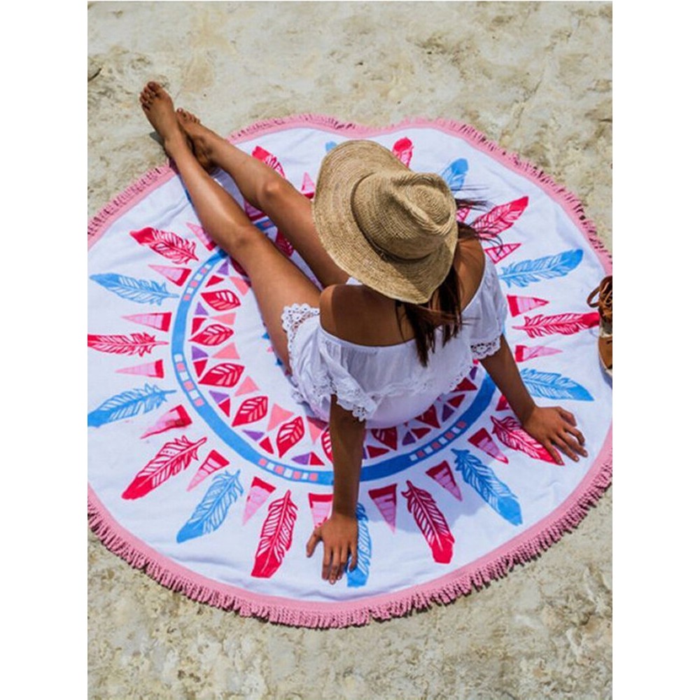 Round Mandala Beach Towels Tapestry Wall Hanging Throw Towel Beach Yoga Mat Decor