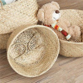 Seagrass Belly Basket Storage Laundry Home Panier Boule Natural Sea Grass