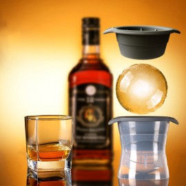 Silicone Ice Hockey Mould Large Round Ice Tray With Lid Creative DIY Whiskey Ice Cube Mould Ice Tray