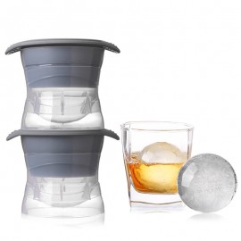 Silicone Ice Hockey Mould Large Round Ice Tray With Lid Creative DIY Whiskey Ice Cube Mould Ice Tray