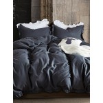 Silky Soft Pure Egyptian Solid color Bedding Set Family Size Duvet Cover set Bed sheet Pillowcases Twin Queen King Size