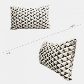 Simple Plush Embroidered Triangle Sofa Living Room Pillow Square Pillowcase