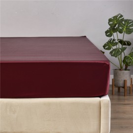 Simulated Silk Fitted Sheet Satin Bed Cover Comfortable And Soft