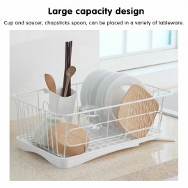 Single Layer Stainless Steel Rack Shelf Plate Bowl Spoon Cutlery Drying Storage for Kitchen Dishes