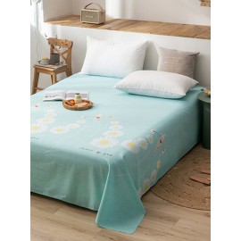 Small Fresh Pure Cotton Flower Print Bedroom Single Sheets