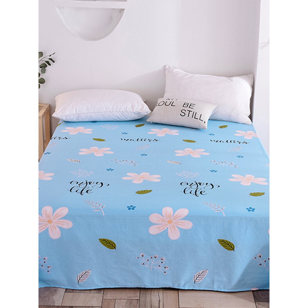 Small Fresh Pure Cotton Flower Print Bedroom Single Sheets