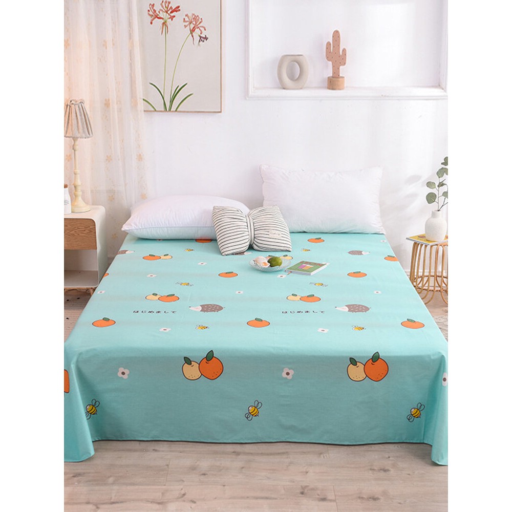 Small Fresh Pure Cotton Fruit Print Bedroom Single Sheets