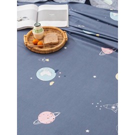 Small Fresh Pure Cotton Planets Print Bedroom Single Sheets