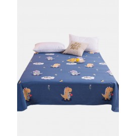 Small Fresh Pure Cotton Print Sheets Bedding Bedroom Cartoons Dinosaur Single Double Sheets