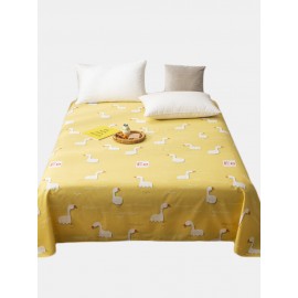 Small Fresh Pure Cotton Print Sheets Bedding Bedroom Cartoons Duck Single Double Sheets