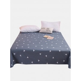 Small Fresh Pure Cotton Print Sheets Bedding Bedroom Triangle Single Double Sheets