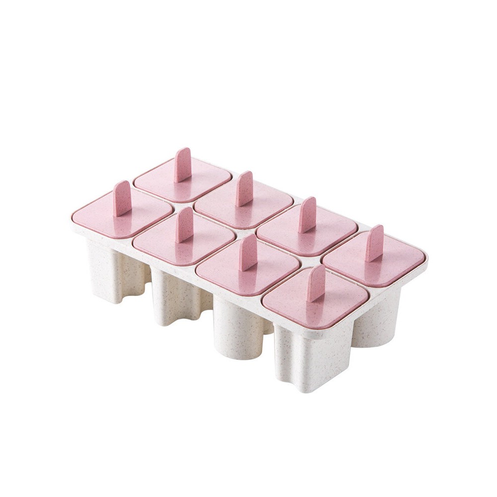 Summer Popsicle Mold Cute Straw Ice Tray Straw Material 8 Grids