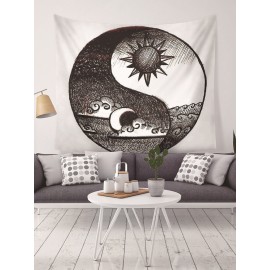 Sun Moon Mandala Pattern Tapestry Wall Hanging Tapestries Living Room Bedroom Decoration