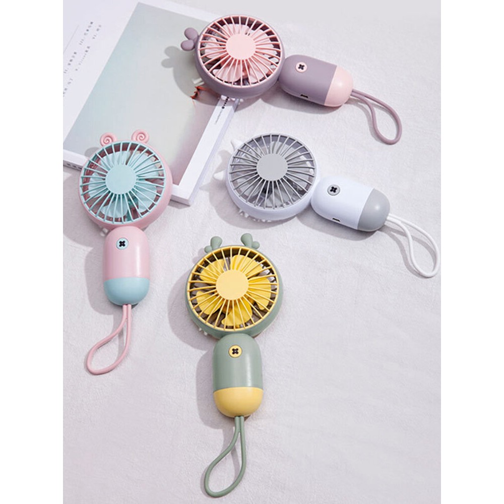 Three-speed USB Charging Cartoon Mini Portable Cute Fun Handheld Pocket Fan