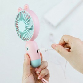 Three-speed USB Charging Cartoon Mini Portable Cute Fun Handheld Pocket Fan