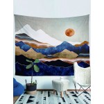 Wall Hanging Mountain Painting Forest Tree Hanging Cloth Sunset Natural Landscape Tapestry