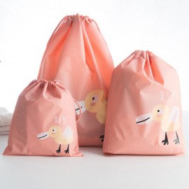 Waterproof Cartoon Animal Print Storage Bag Clothing Toy Drawstring Storage Bag