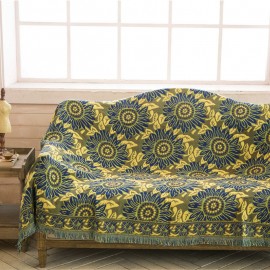 Western-Style Sunflower Sofa Cover Thickened Linen Summer Simple Modern Cloth Non-Slip Dustproof Cover