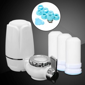 White Tap Faucets Water Filter Washable Ceramic Faucets Mount Water Purifier