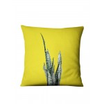 Yellow Succulent Cactus Linen Pillow Case Home Fabric Sofa Cushion Cover