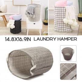 14.8×16.9in Foldable Storage Laundry Hamper Basket Hamper Canvas Toy Storage Organizer Bag Home Household